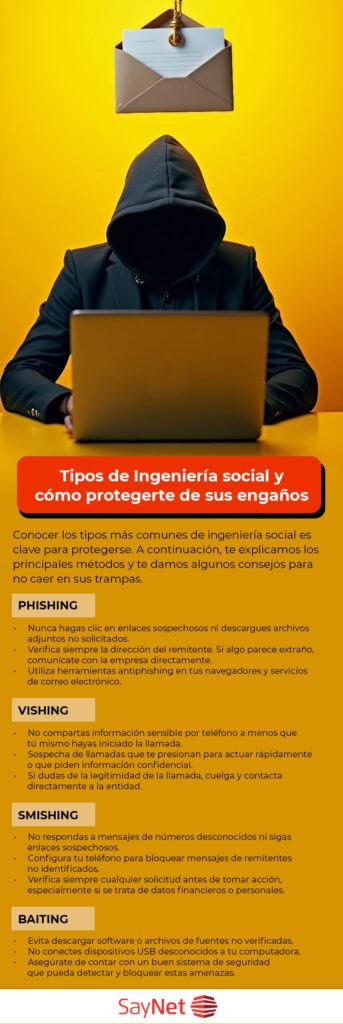 Tipos de Ingeniería social y cómo protegerte de sus engaños